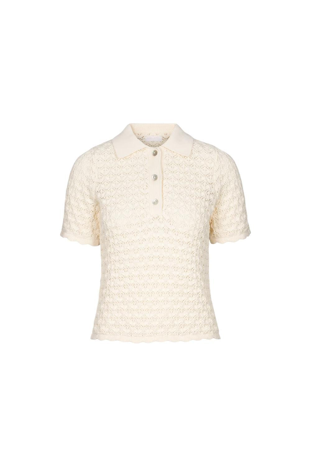 Gwen Knit Tee Cream
