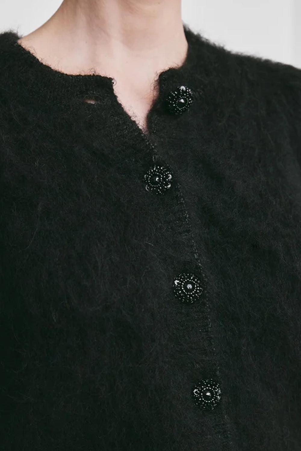 Hairy Knit Puffed Jacket