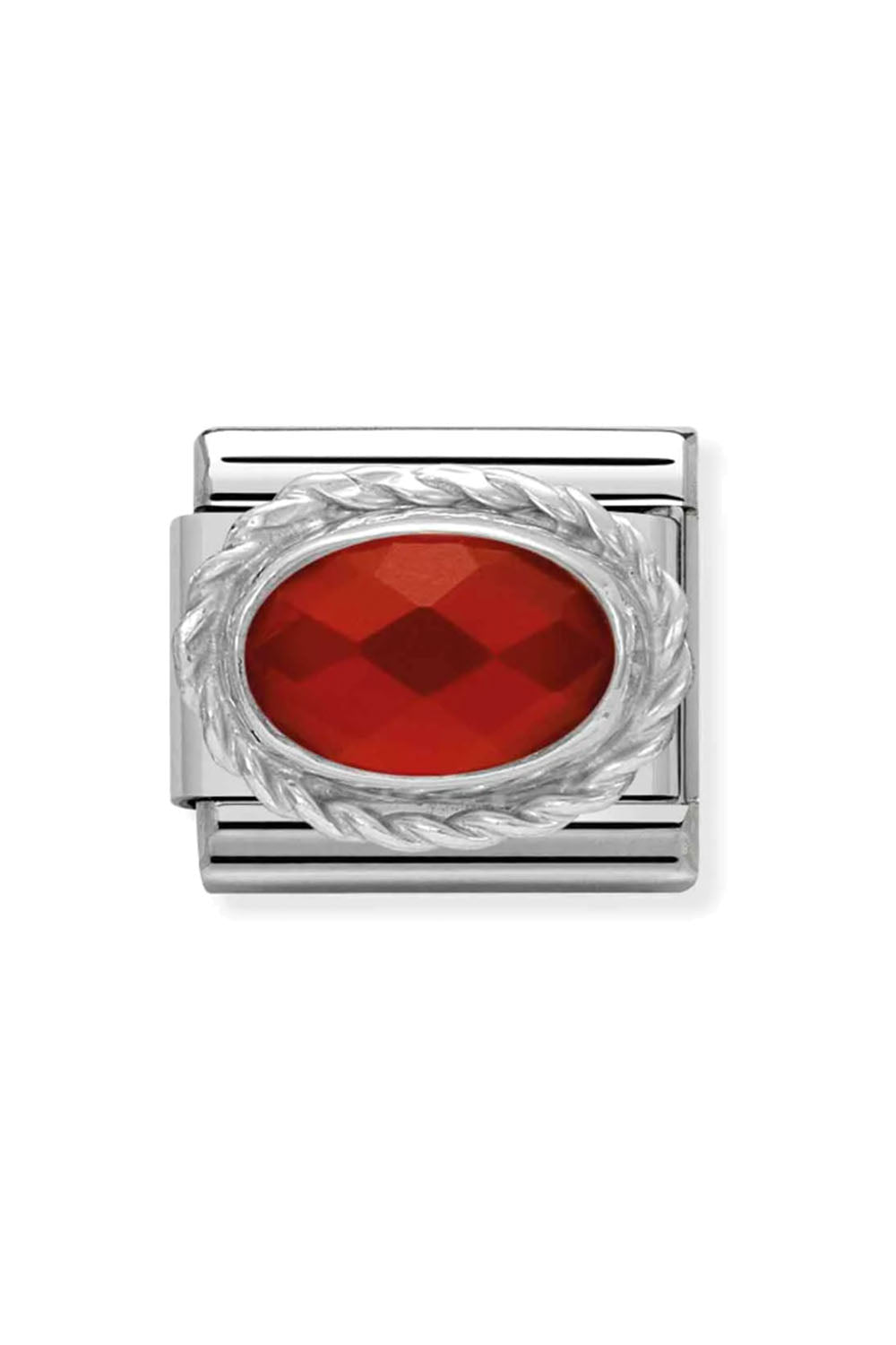 Hard stones with 925 Sterling silver twisted setting red agate