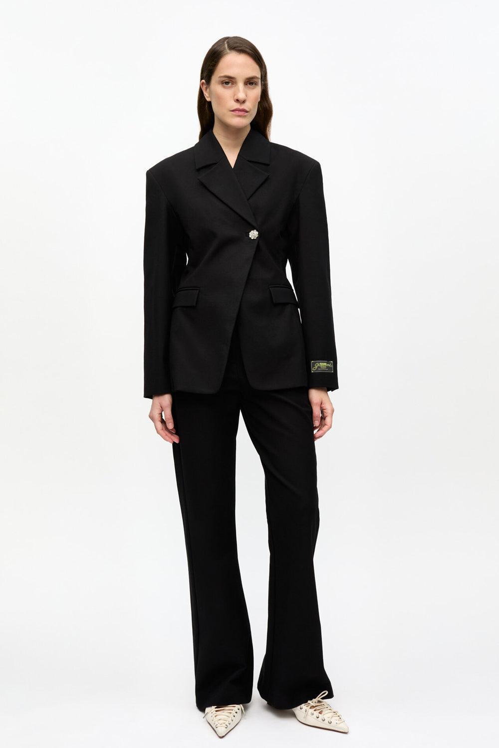 Heavy Cotton Tailoring Blazer Black