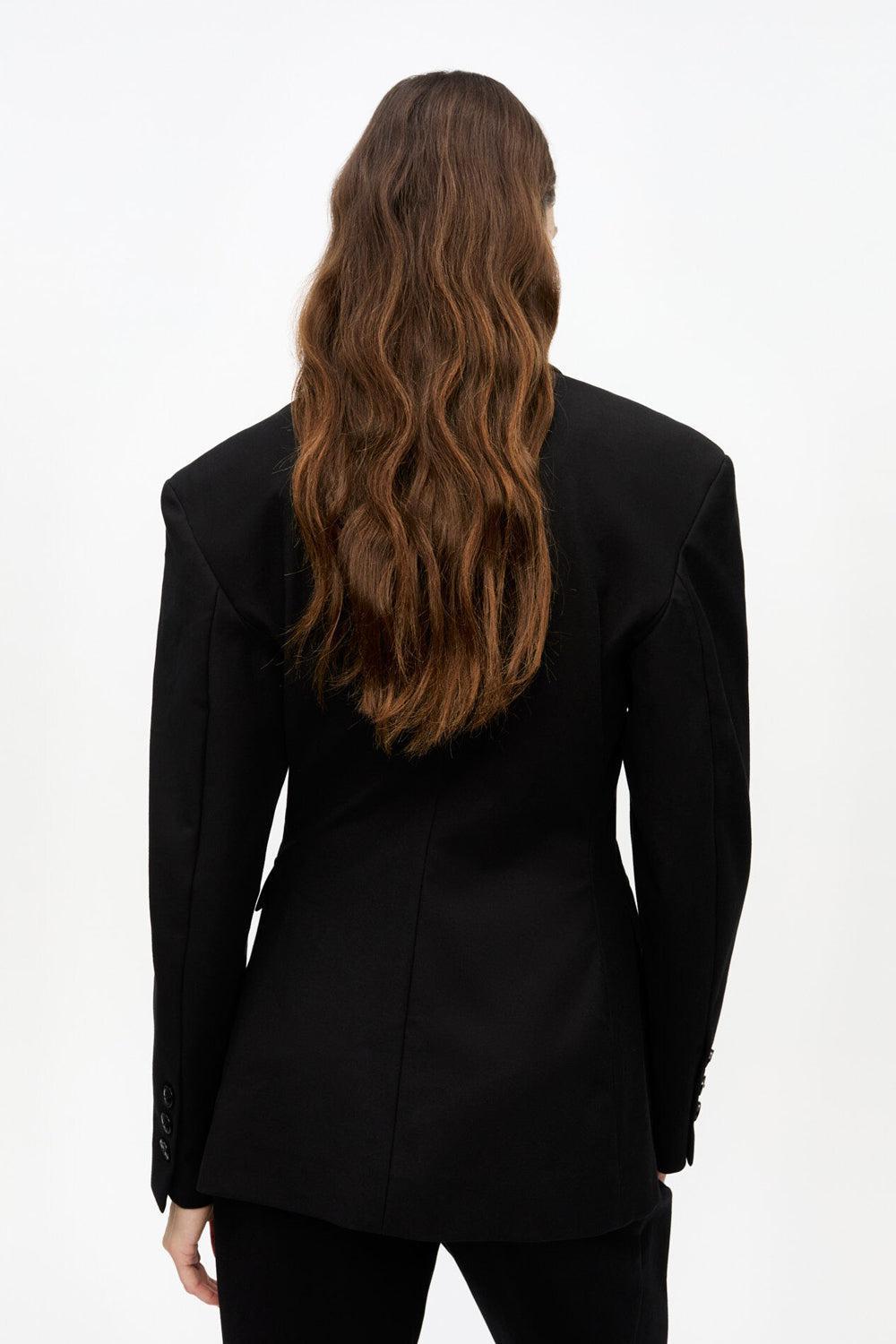 Heavy Cotton Tailoring Blazer Black