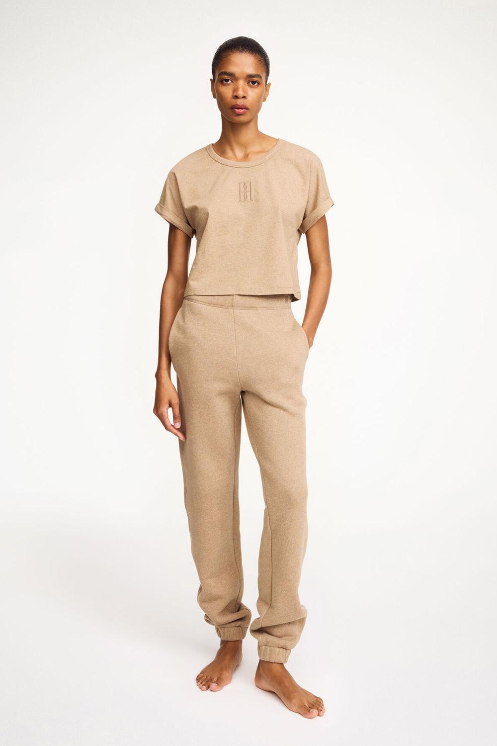 Hedalia Organic Cotton T-shirt Beige Melange