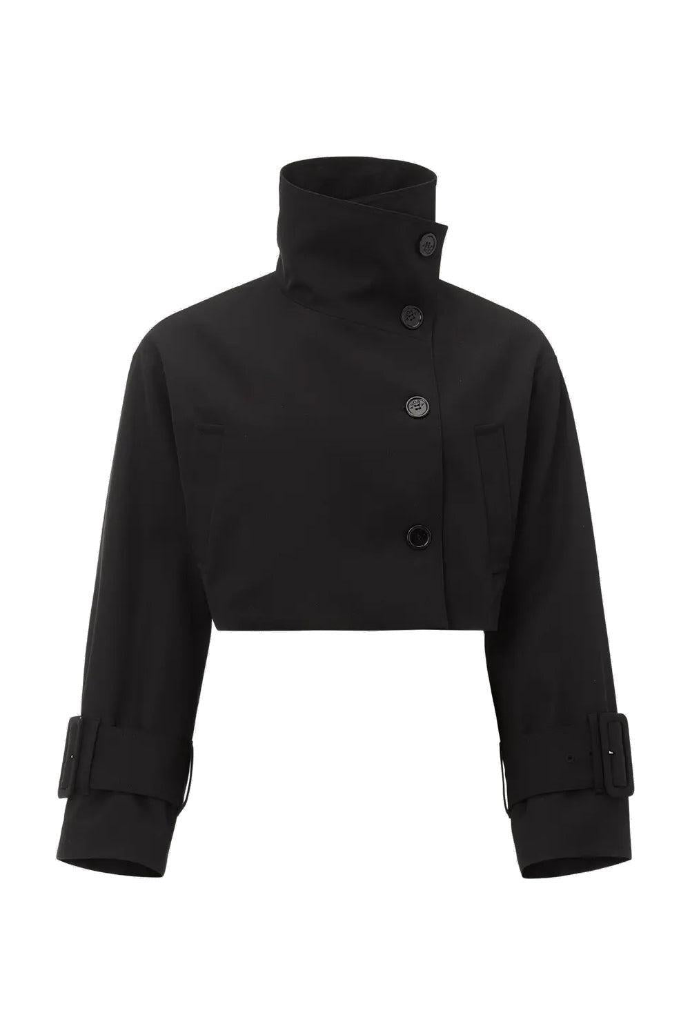 High Collar Jacket Black