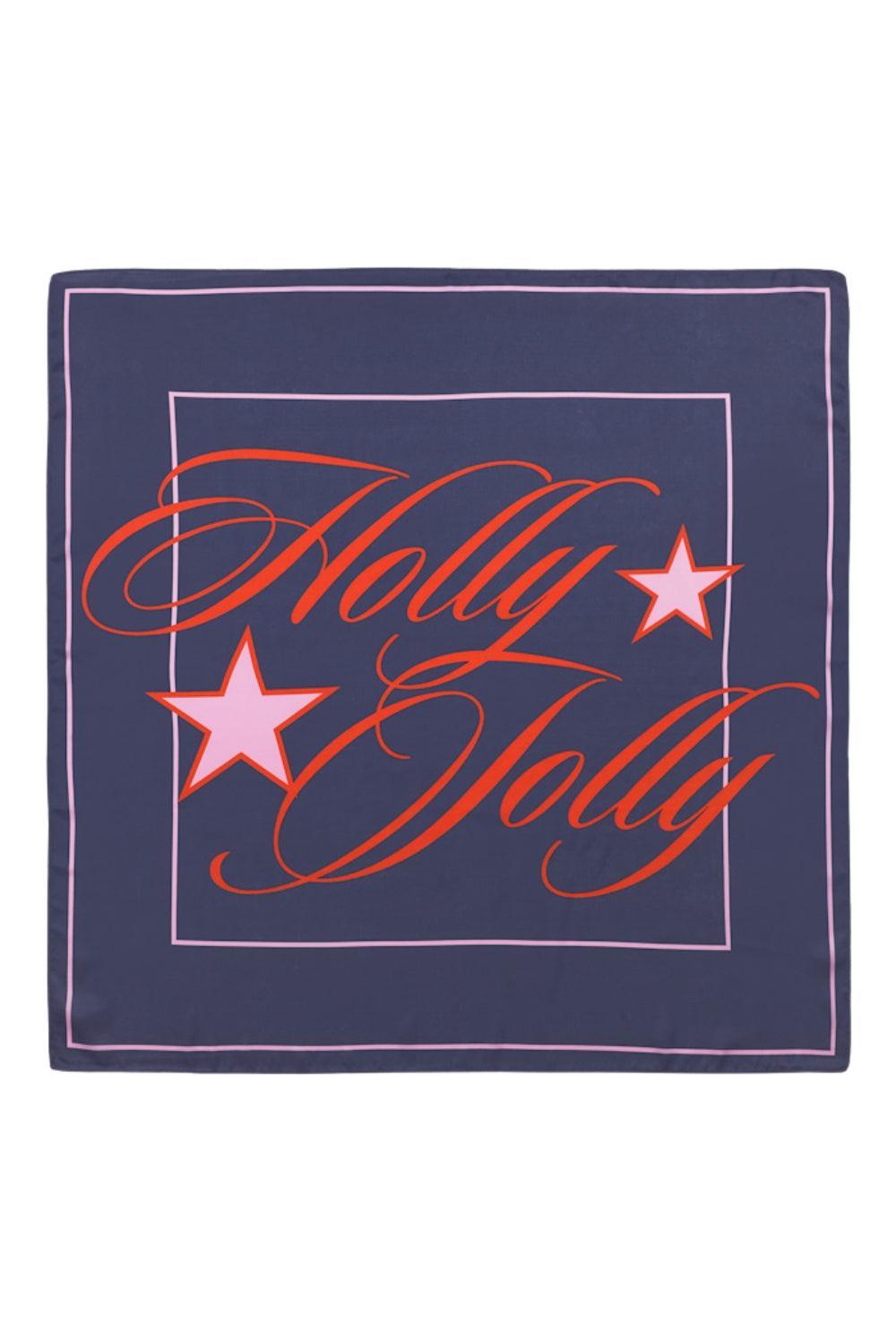 Holly Jolly Star Scarf Dark Blue
