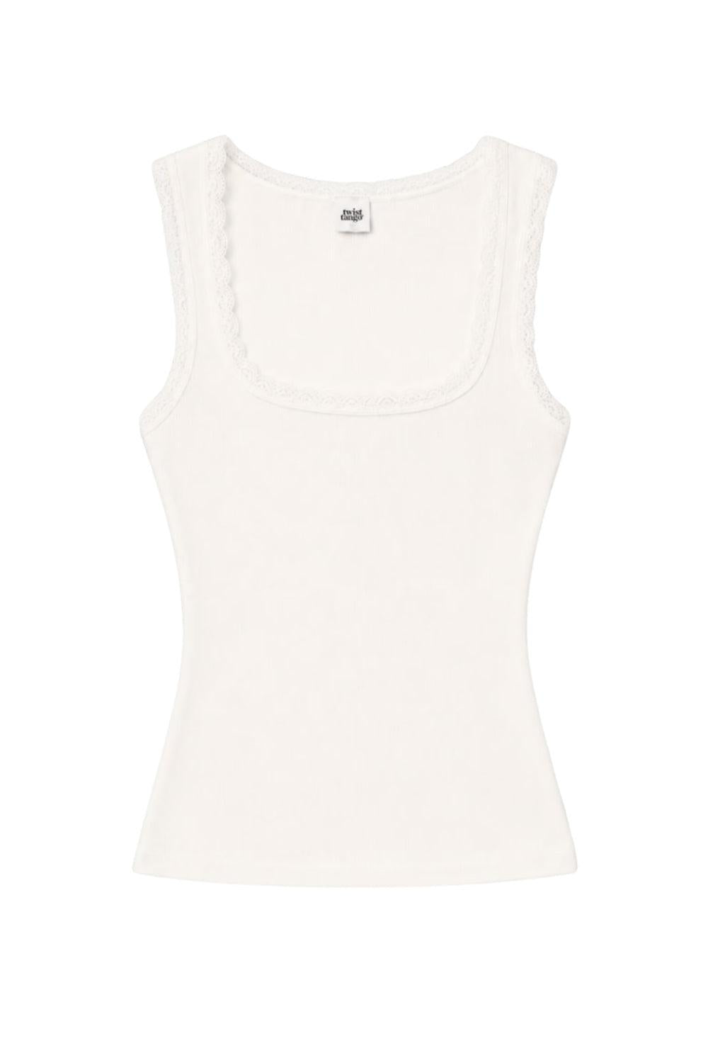 Holly Lace Singlet White