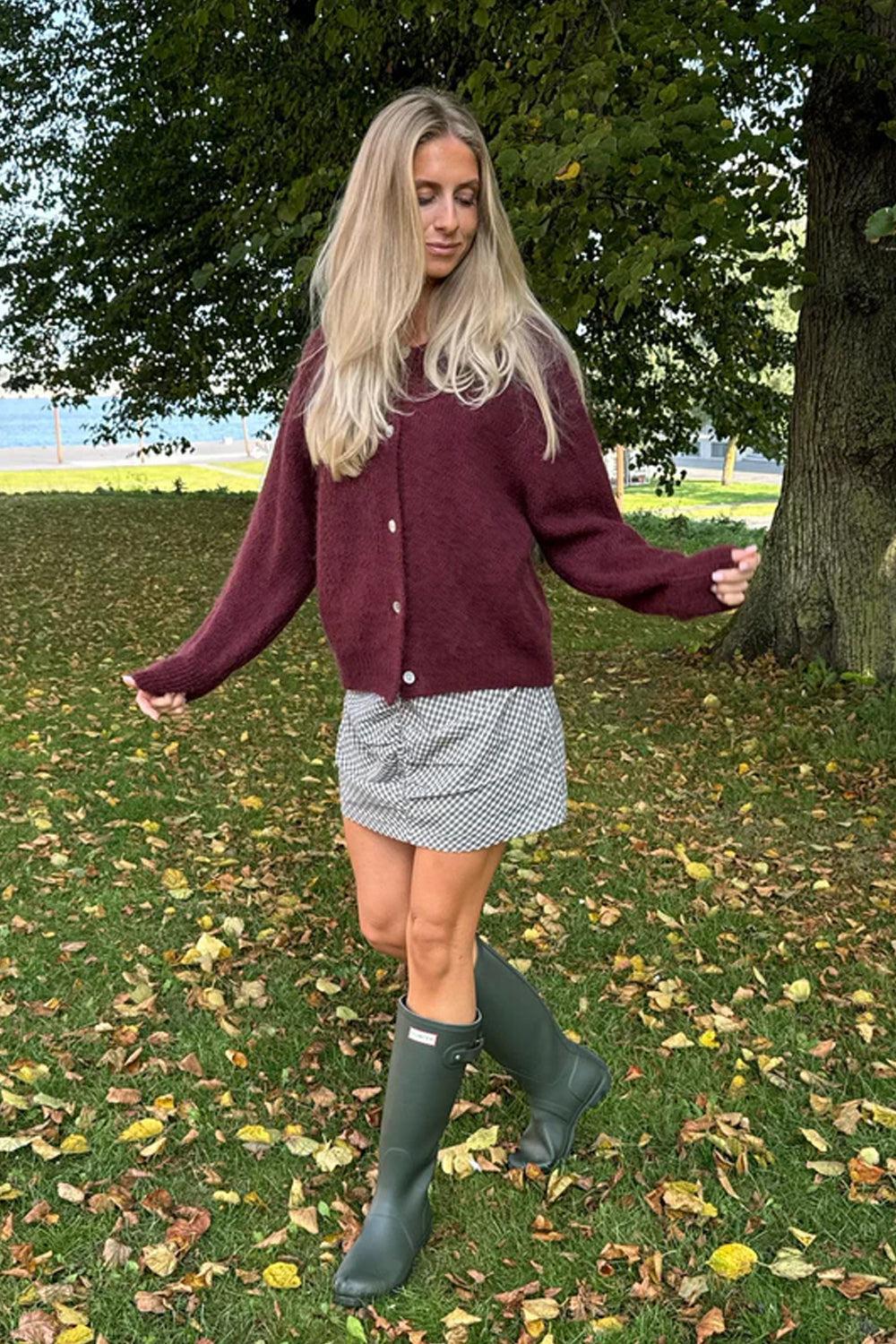 IdaIC Cardigan Bordeaux