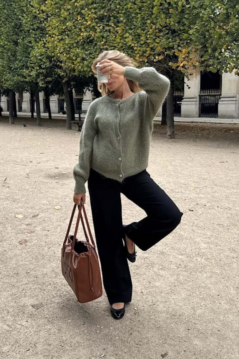 IdaIC Cardigan Olive