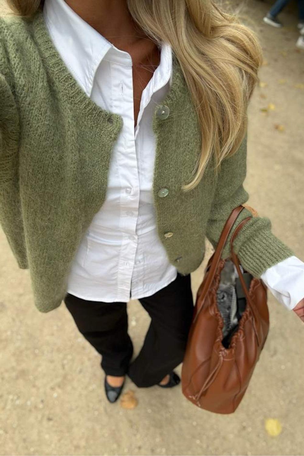 IdaIC Cardigan Olive
