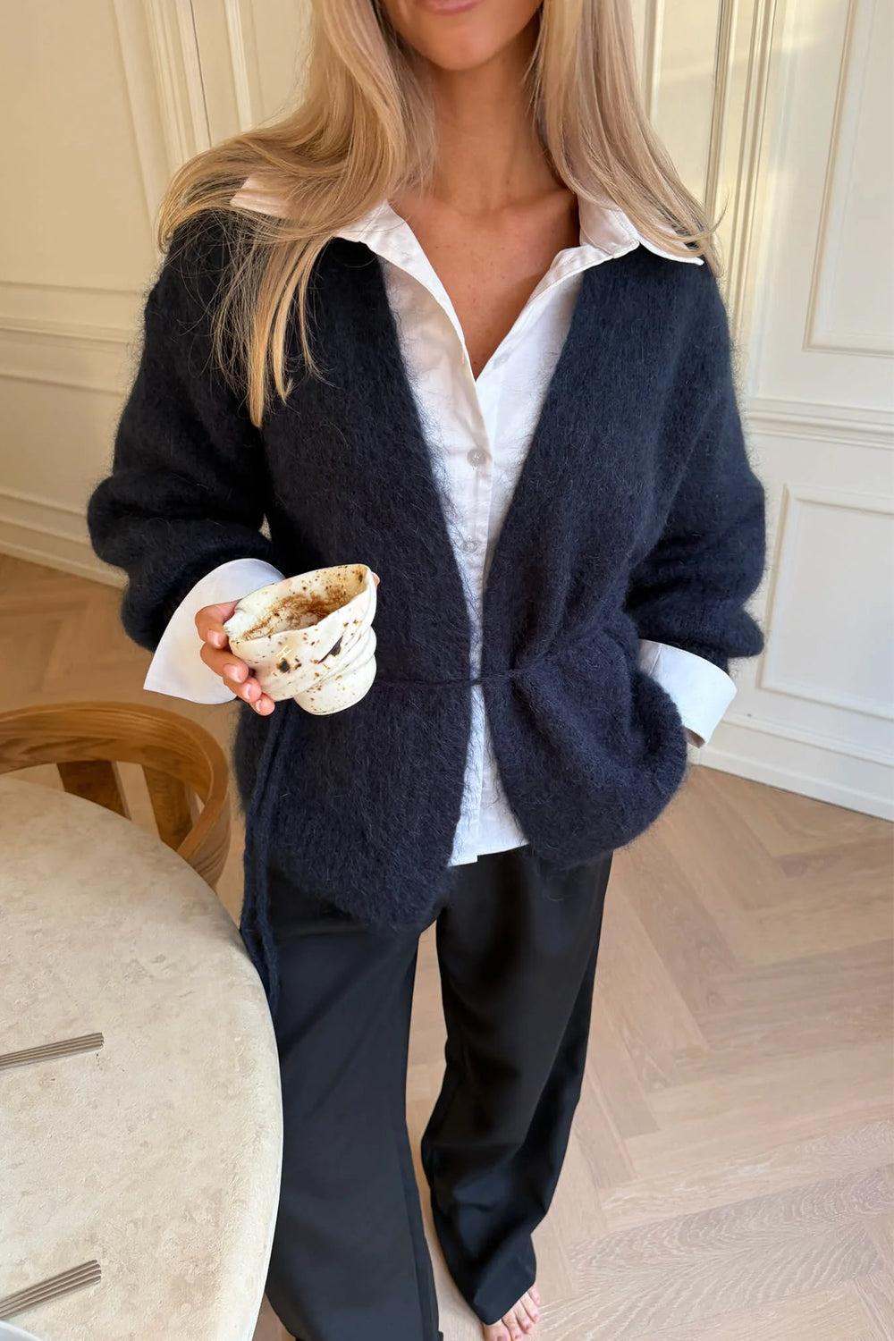 IdaIC Wrap Cardigan Navy