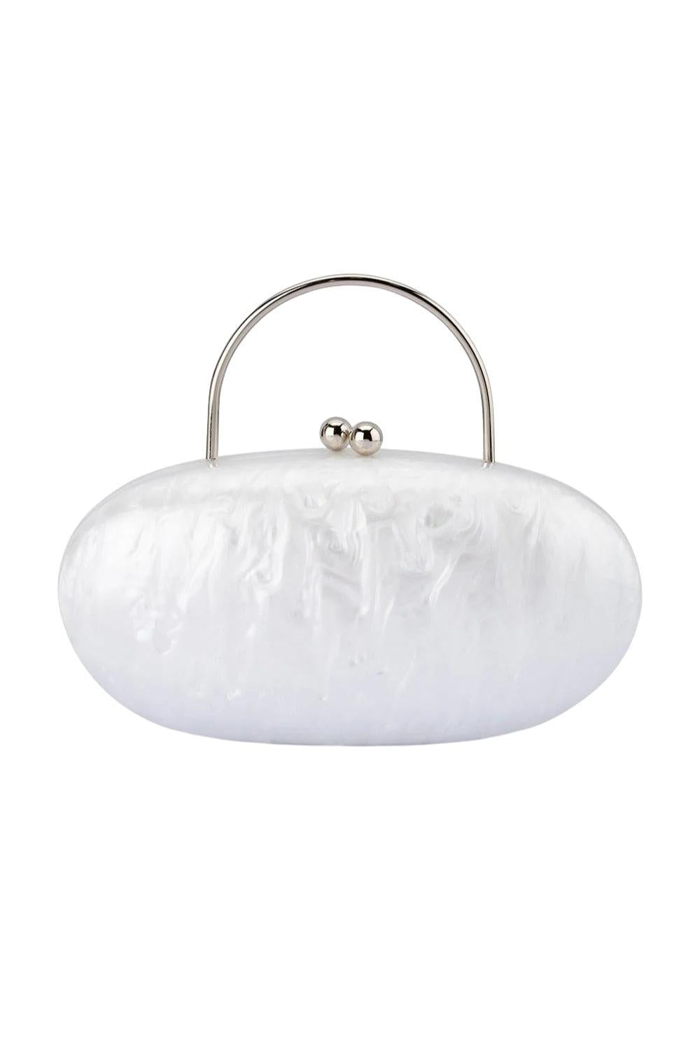 Imelda Acrylic Top Handle White