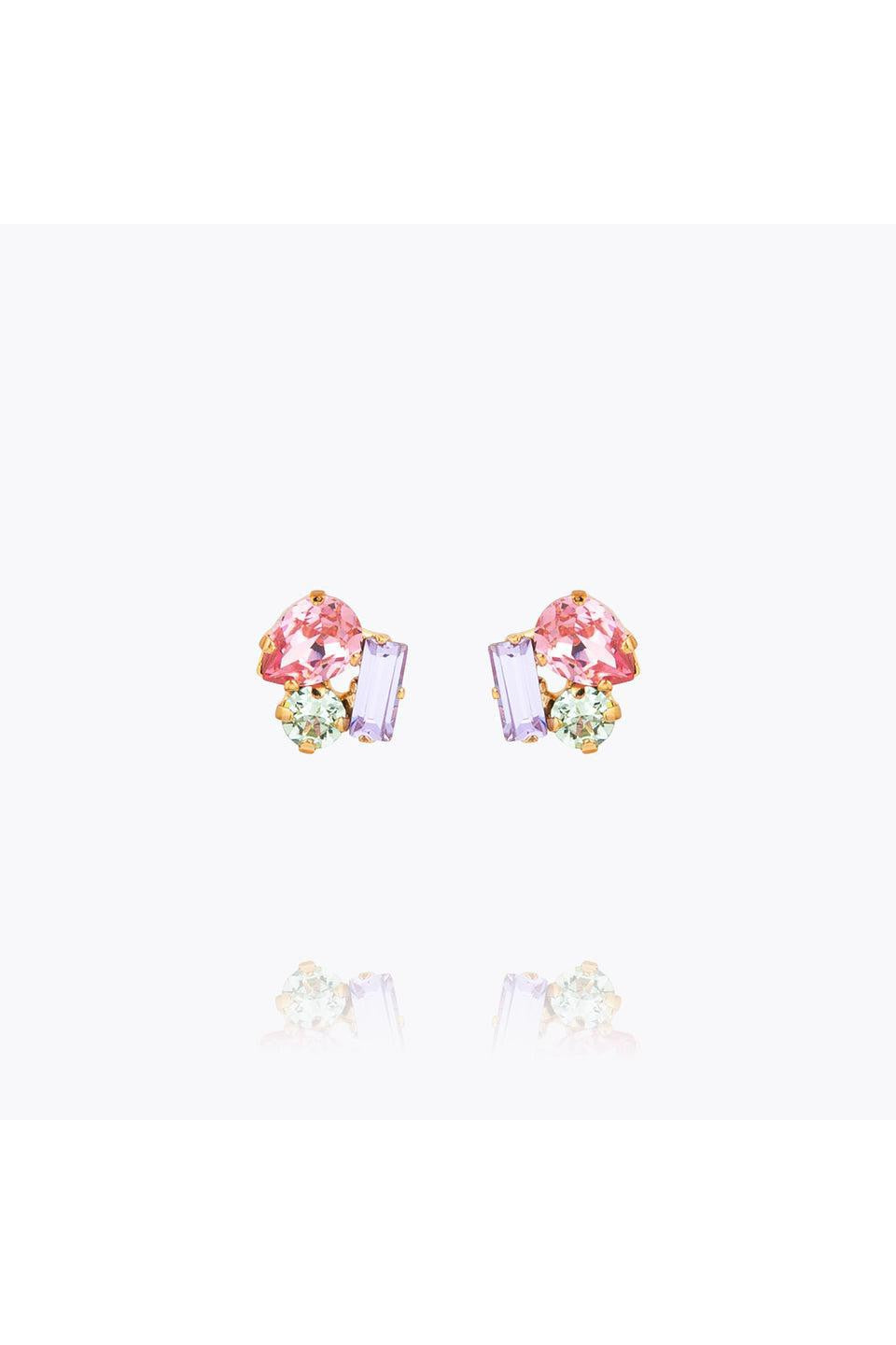 Isa Earring Gold Pastel Combo