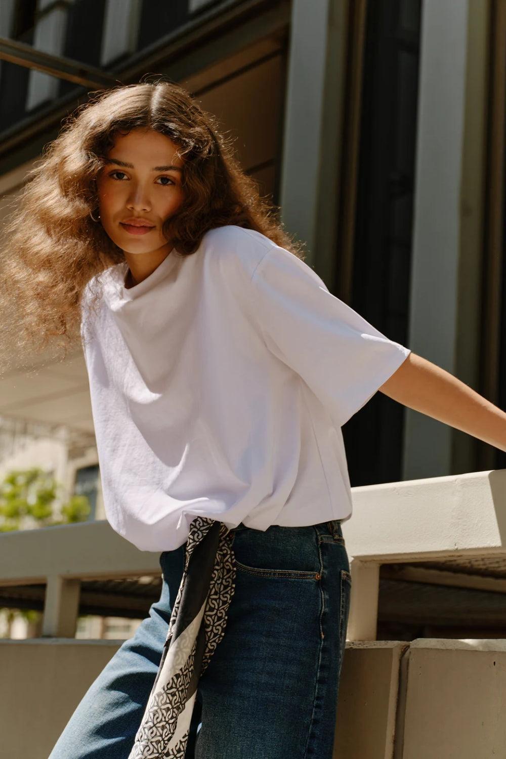 Ivy Baily Balloon Sleeve Shirt White