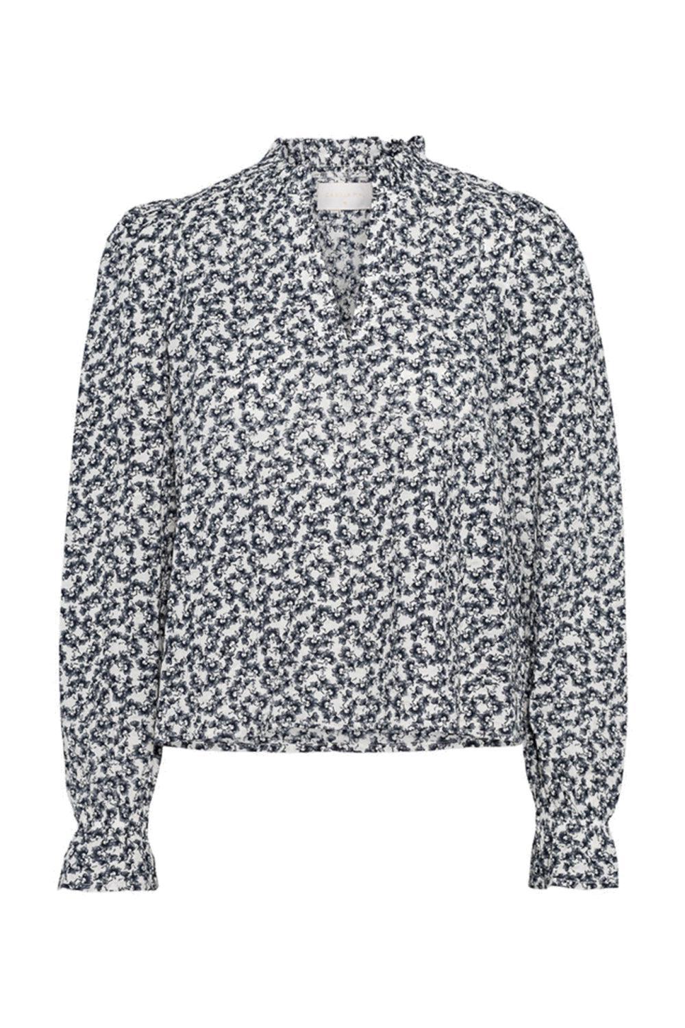 Jenny Blouse Navy Rosehip Print