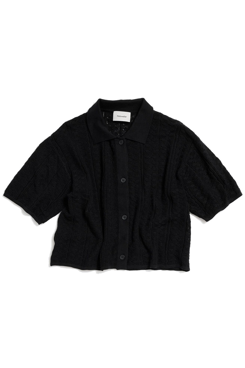 Kelp Crochet Shirt Black