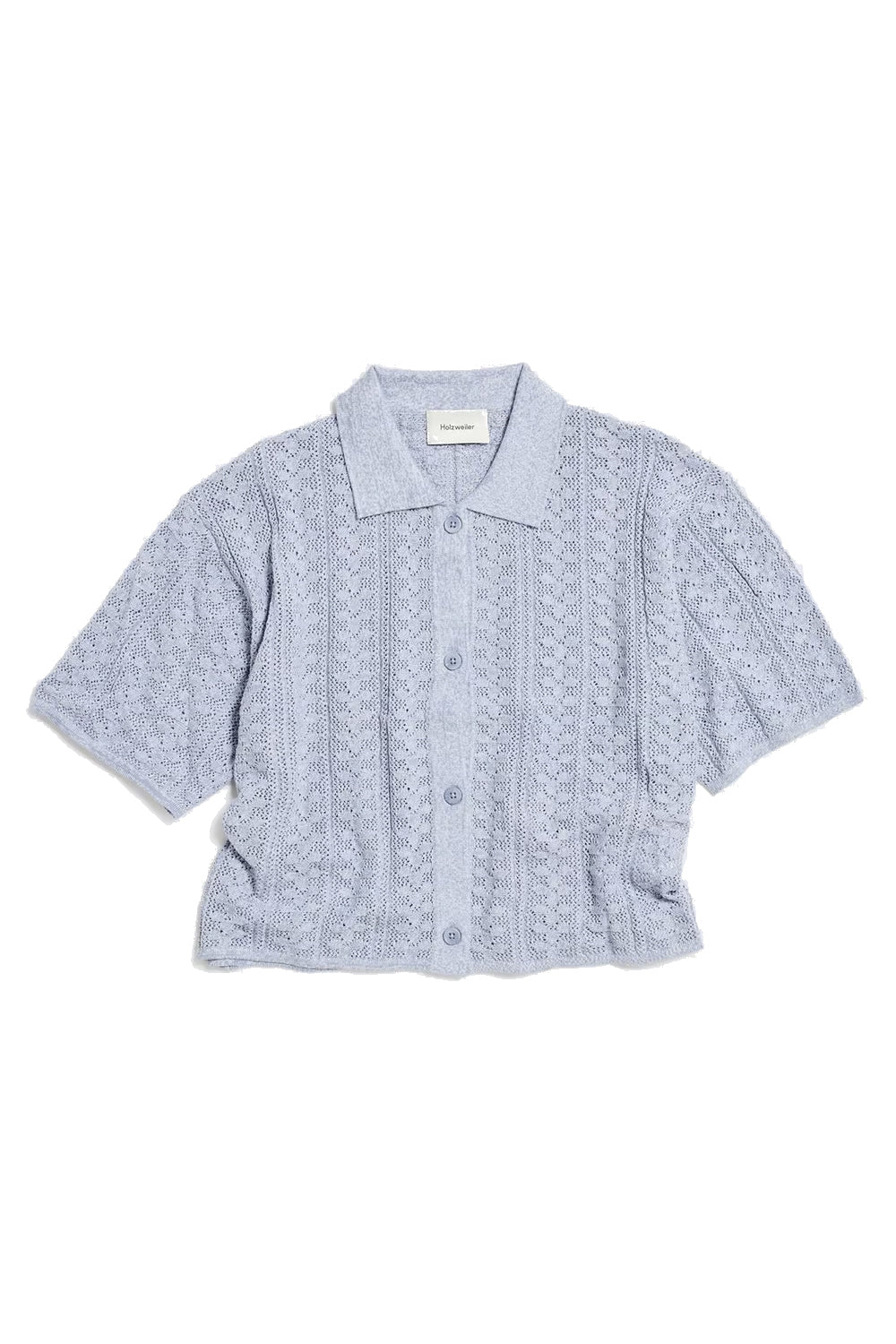 Kelp Crochet Shirt Blue Mix