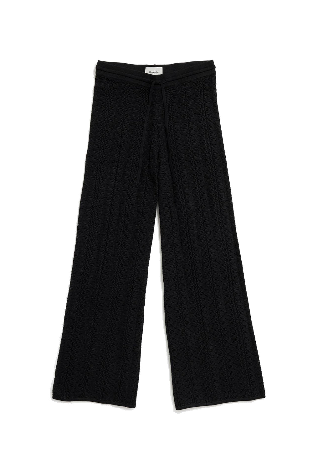 Kelp Crochet Trousers Black