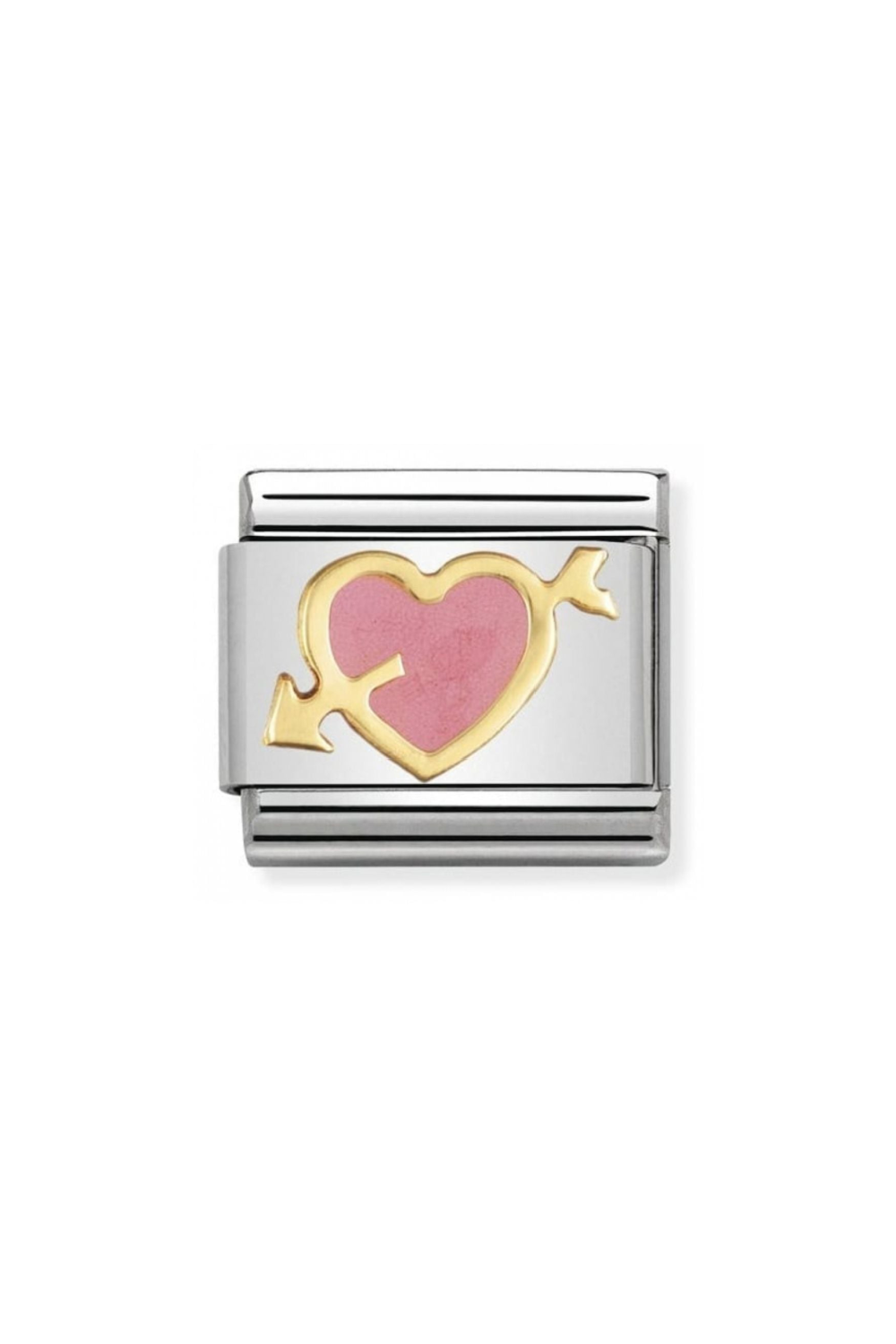 LOVE 18k Gold & Enamel Pink Heart with Arrow