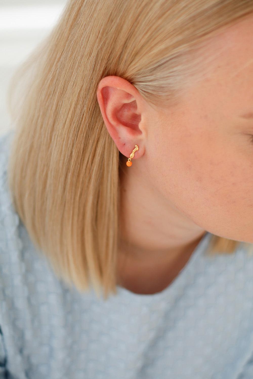 Lærke Bentsen x Sistie Earrings Coral Gold