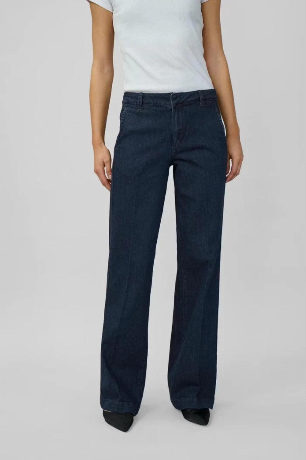 Lara pant dark blue Un-Wash