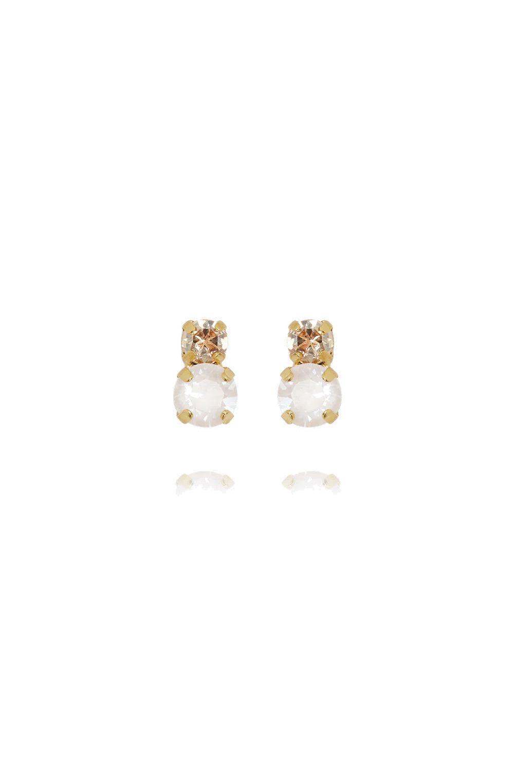 Leah Earrings Gold Electric White Combo