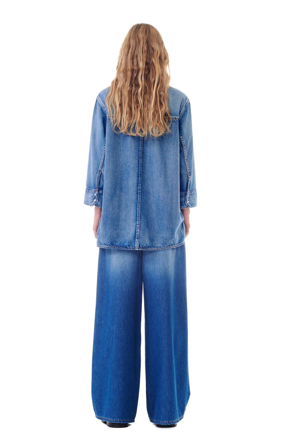 Light Denim Oversized Shirt blue