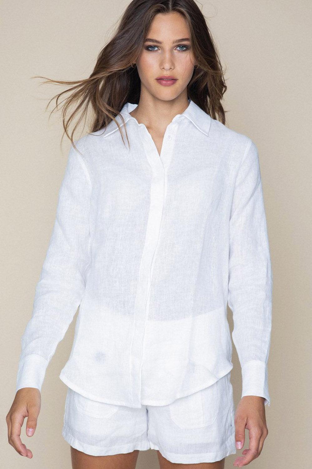 Livia Linen Shirt White