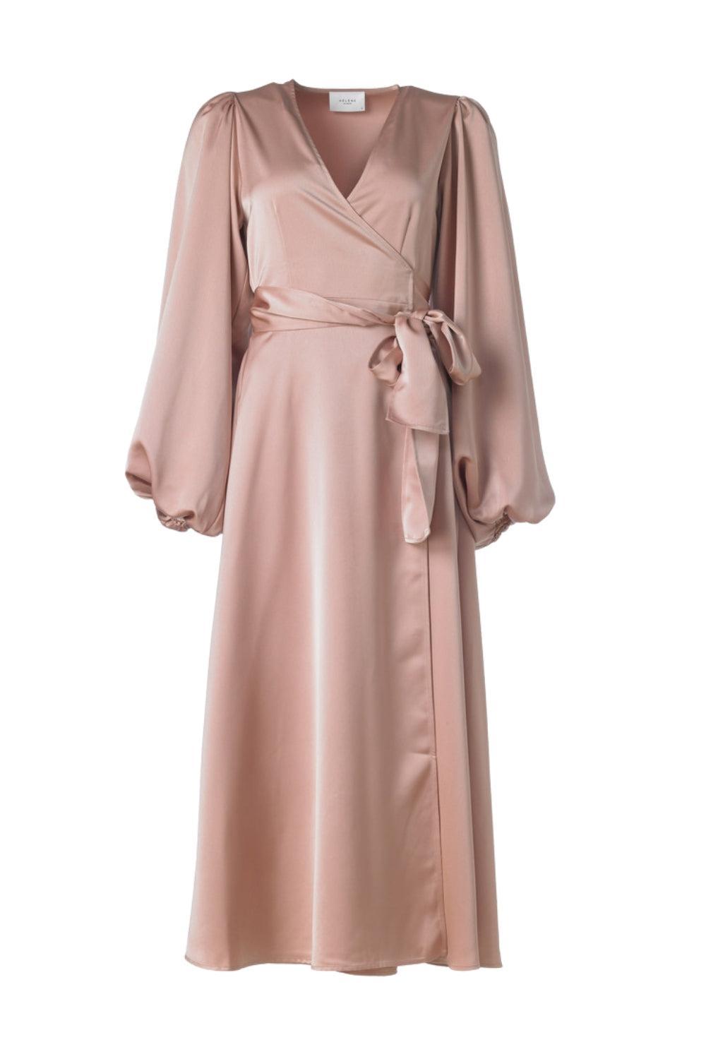 Locki Satin Maxi Dress Old Rose