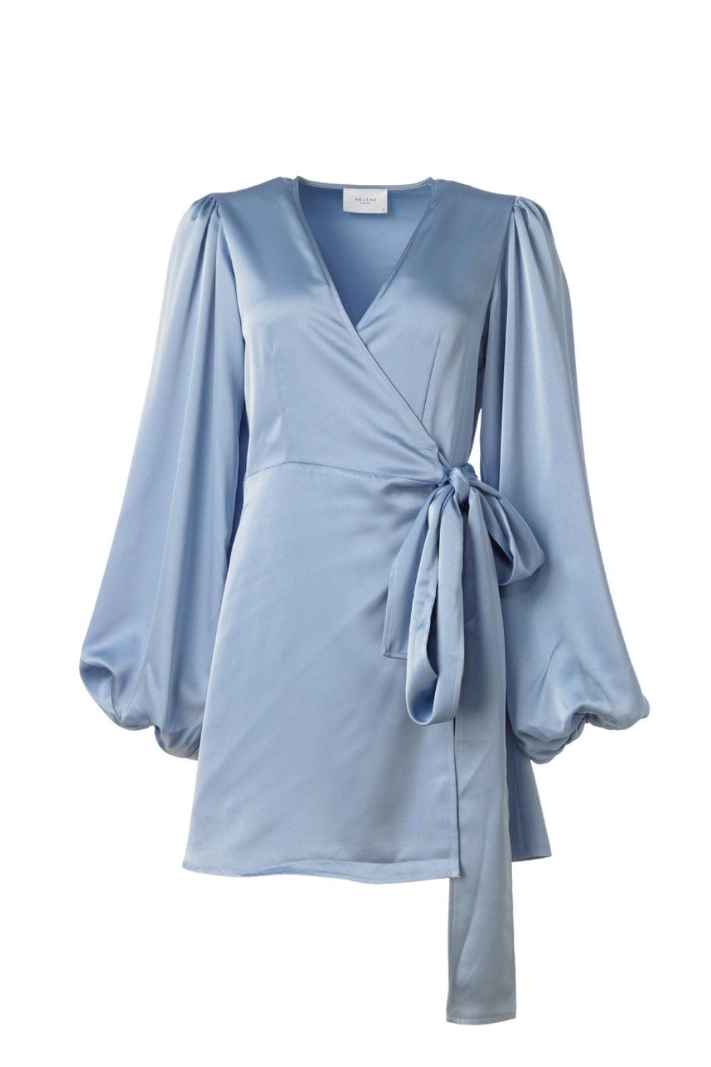 Locki Satin Mini Dress Blue