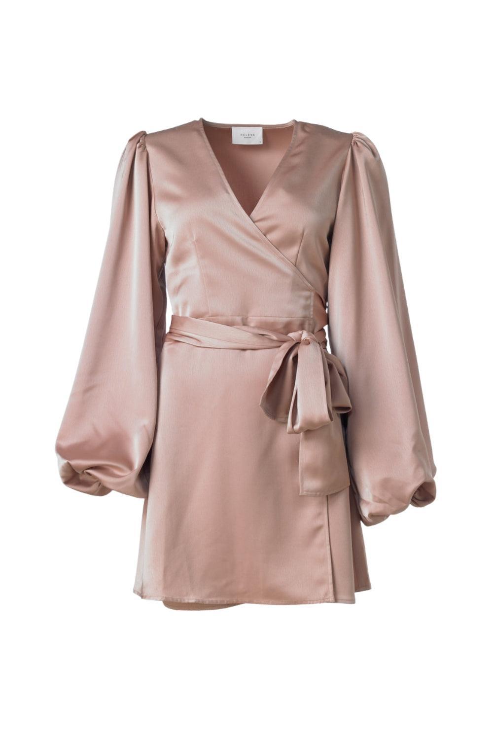 Locki Satin Mini Dress Old Rose