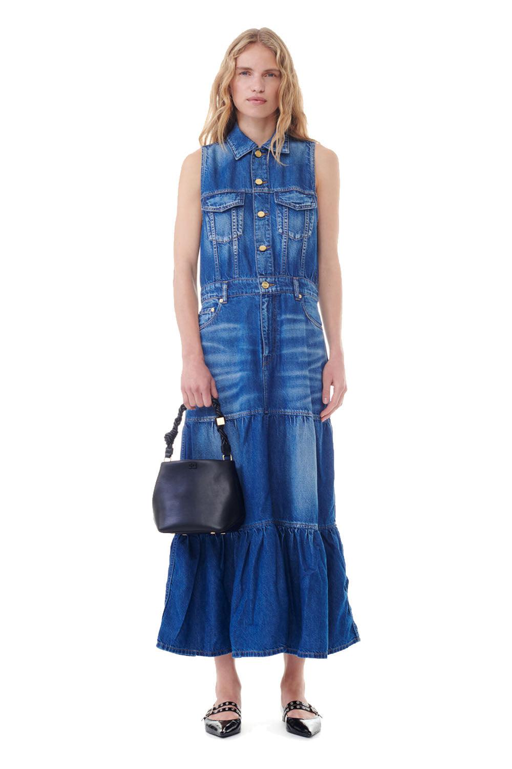 Long Dress Denim Blue