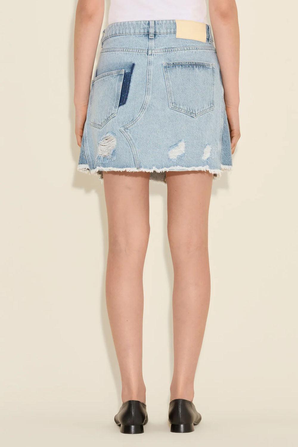 Louisa Short Denim Skirt Lt. Blue Mix