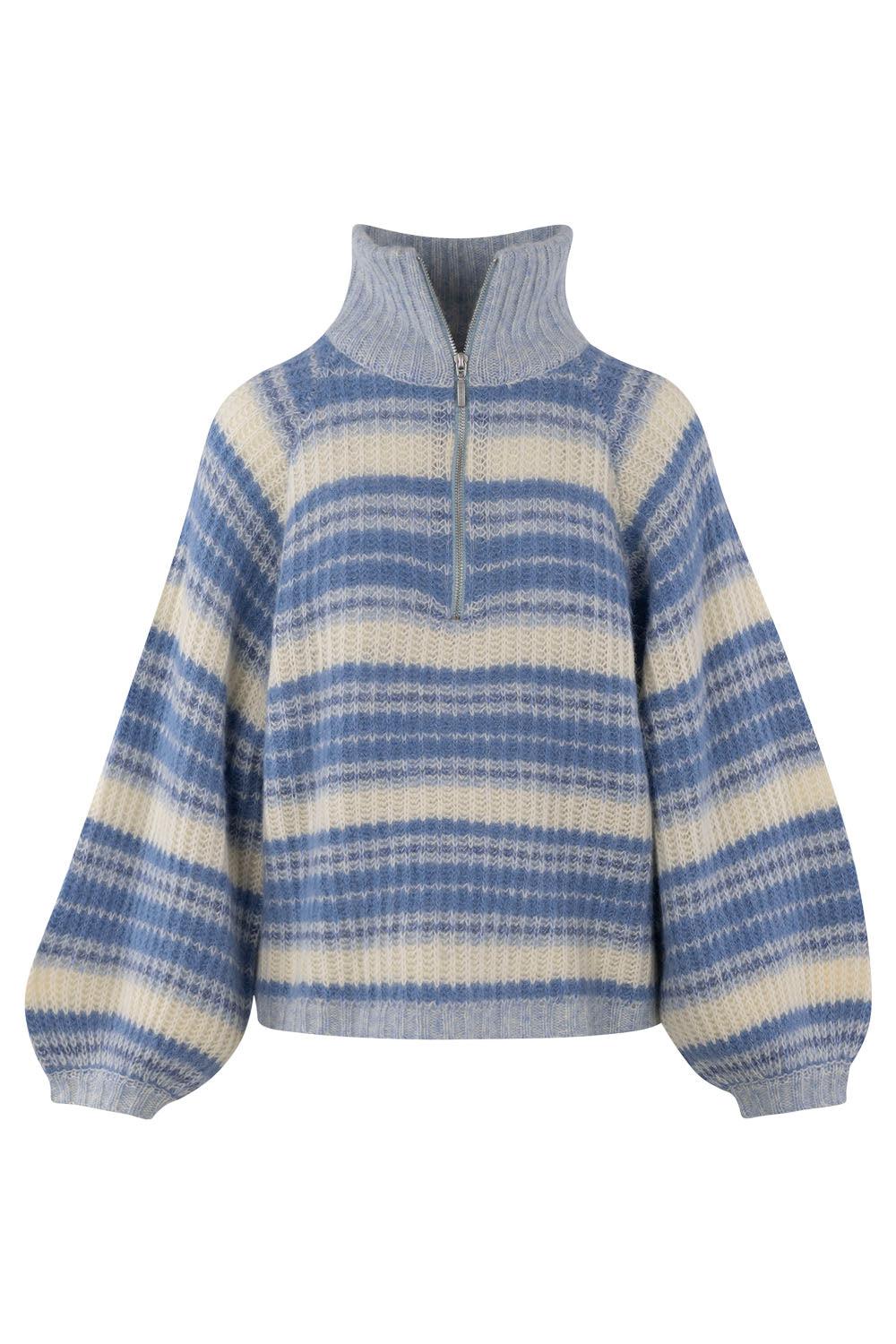 Lova Half-zip  Sweater blue