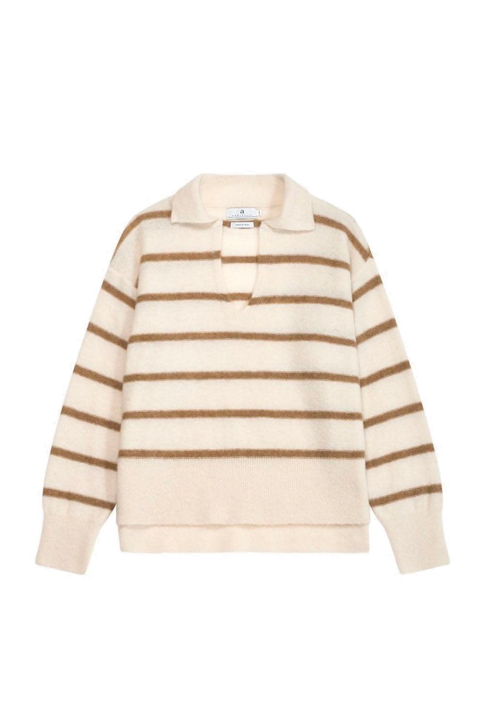 Lowry Stripe Sweater Offwhite Combo