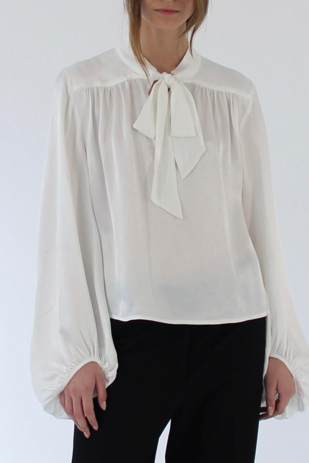 Lucille Bow Blouse Cream