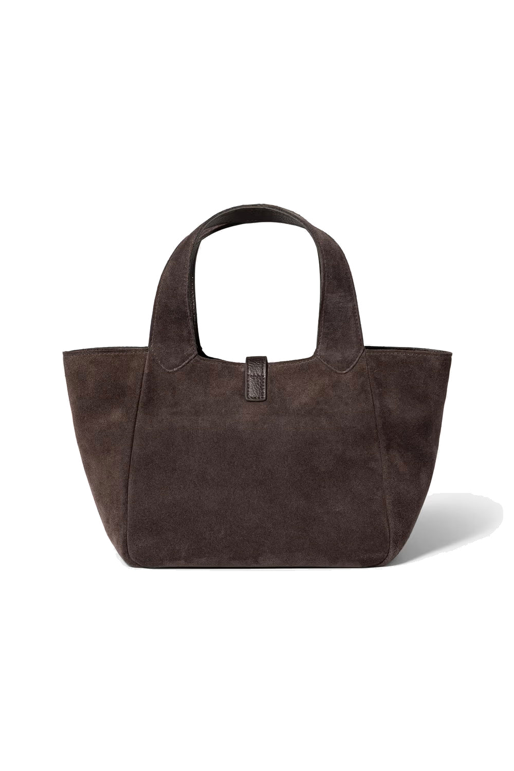 Lucille Tote Bag Small Dark Brown Suede