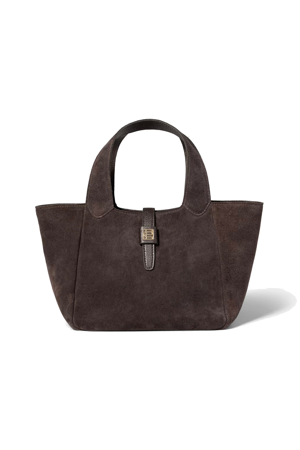 Lucille Tote Bag Small Dark Brown Suede