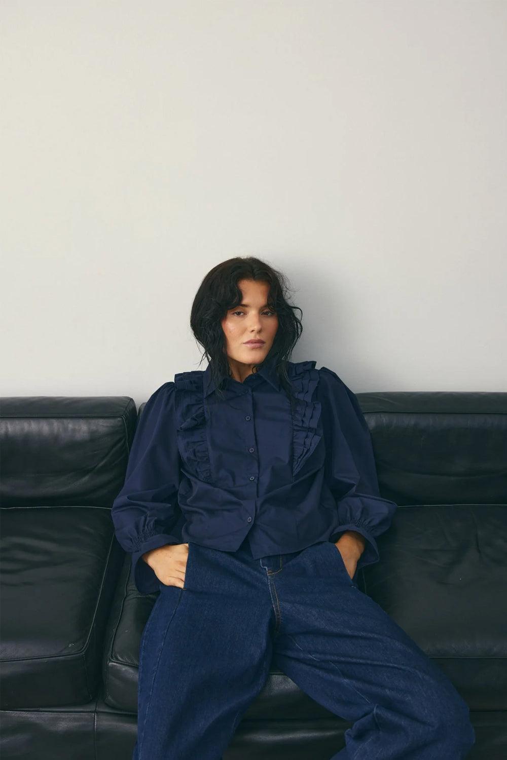 Lucina blouse Navy  Blue