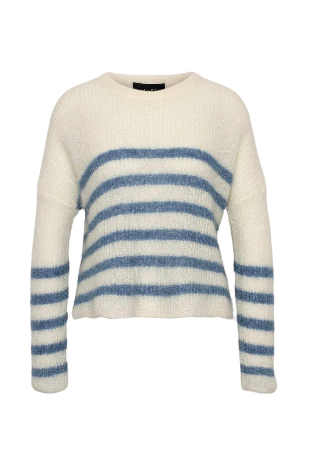 Lui Mohair Sweater Striped Blue