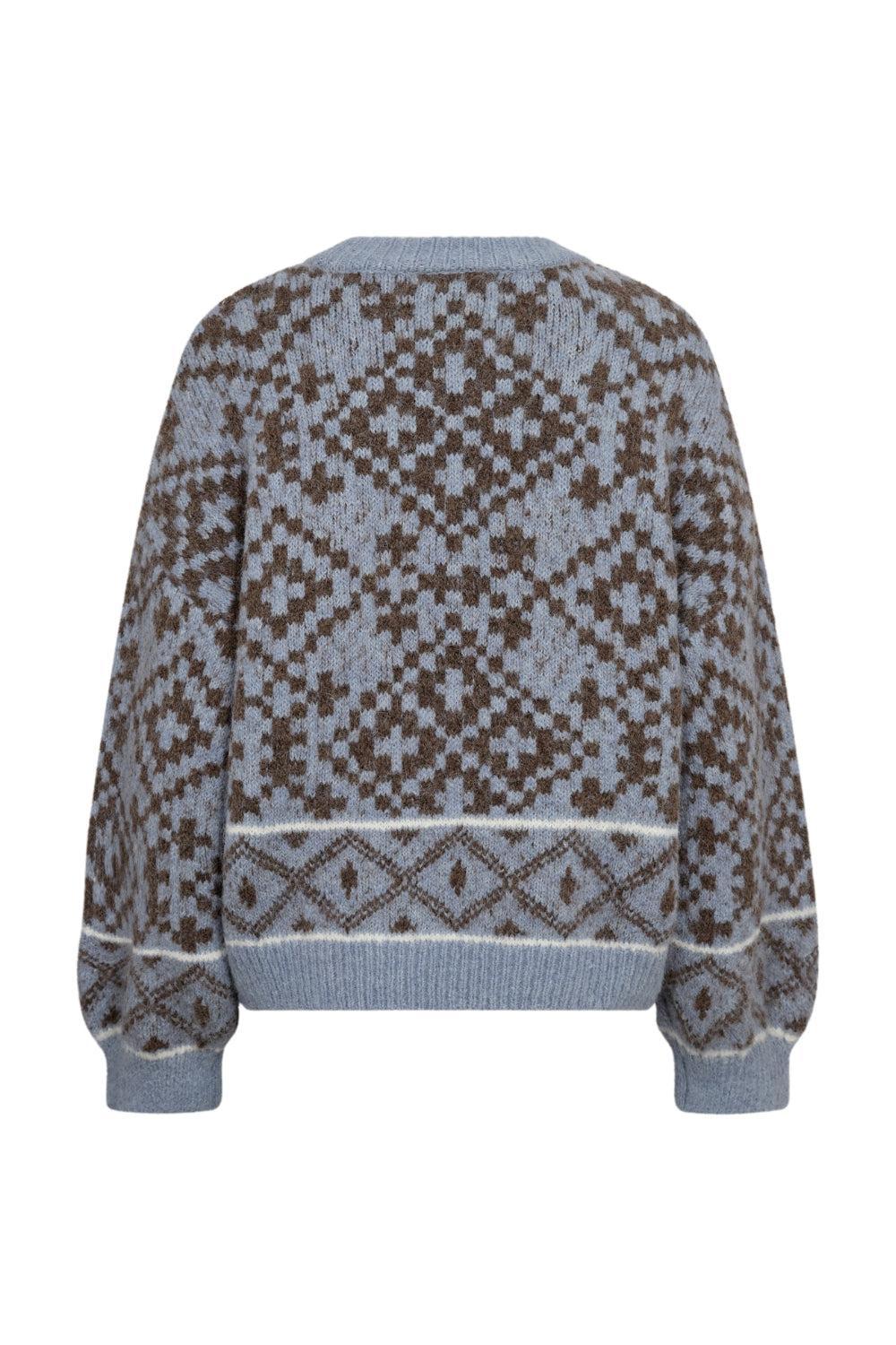 Luxana Knit Pullover Brown/Blue