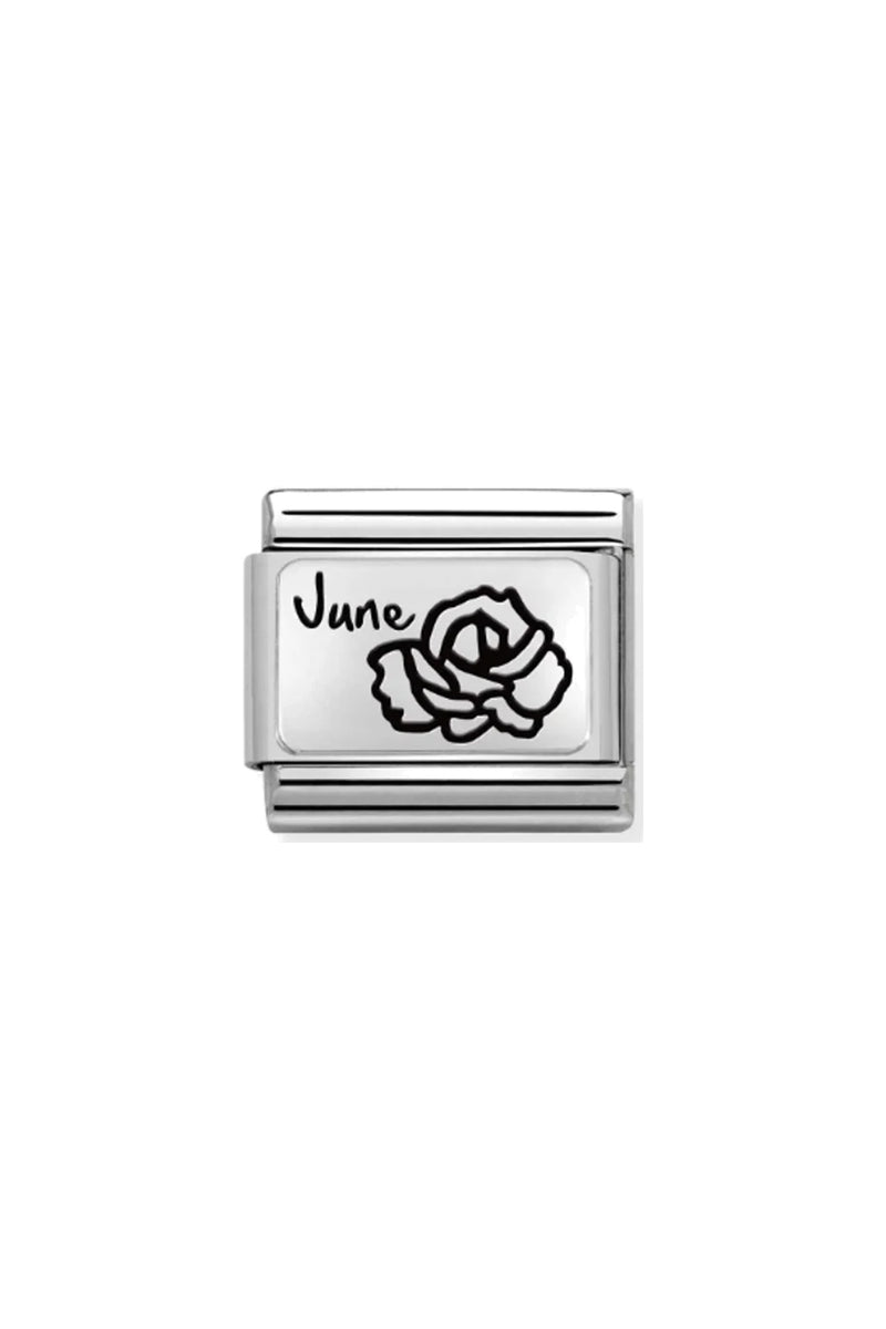 MONTH FLOWER PLATE 925 sterling silver JUNE