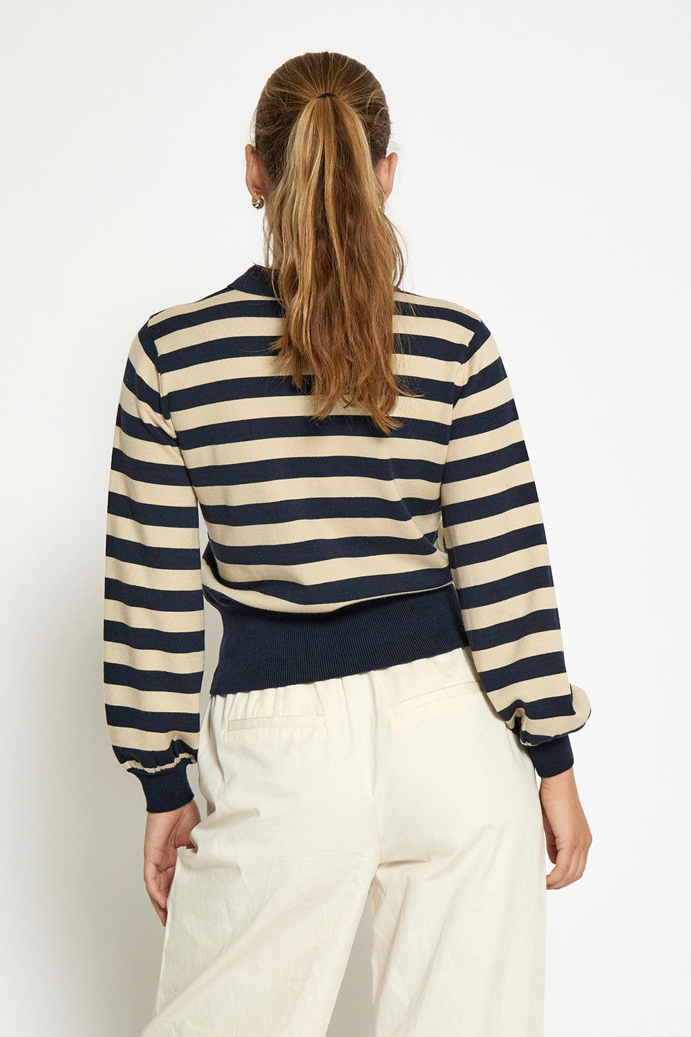 MSAliana Knit Pullover Sky Captain Stripe