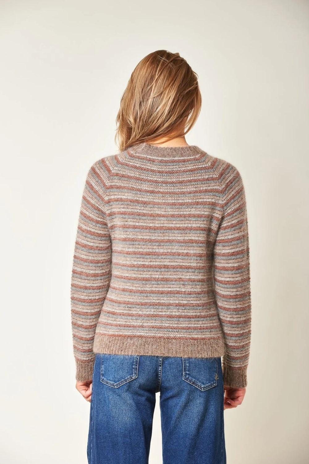 Maddox Stripe Brown Melange Combo