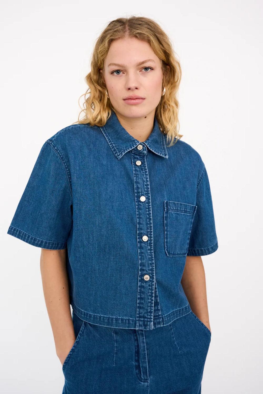 Malika Uta Oversize Shirt Mid blue