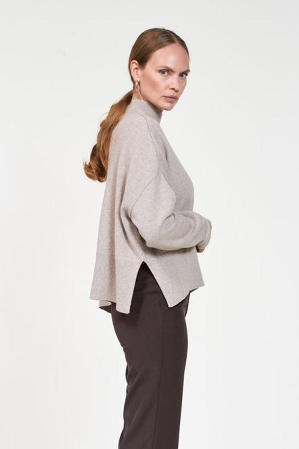 Mandy Sweater Lt Beige Melange