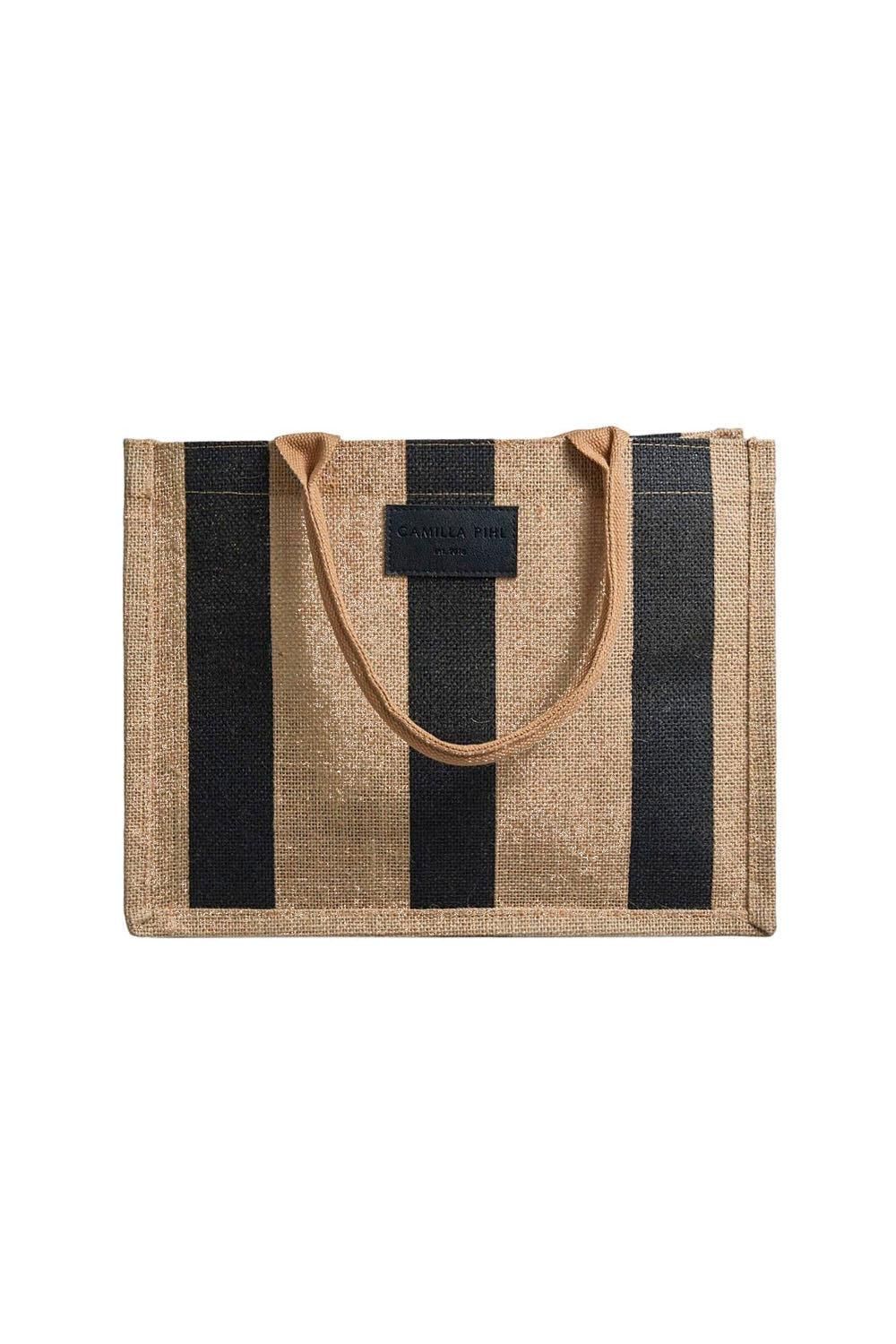 Market Bag Small Black Stripe