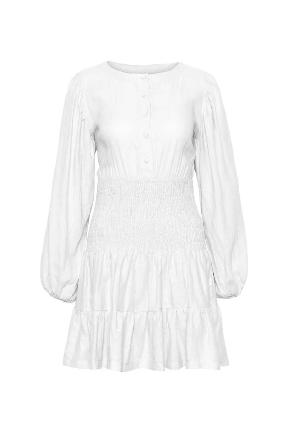 Martine Linen dress White