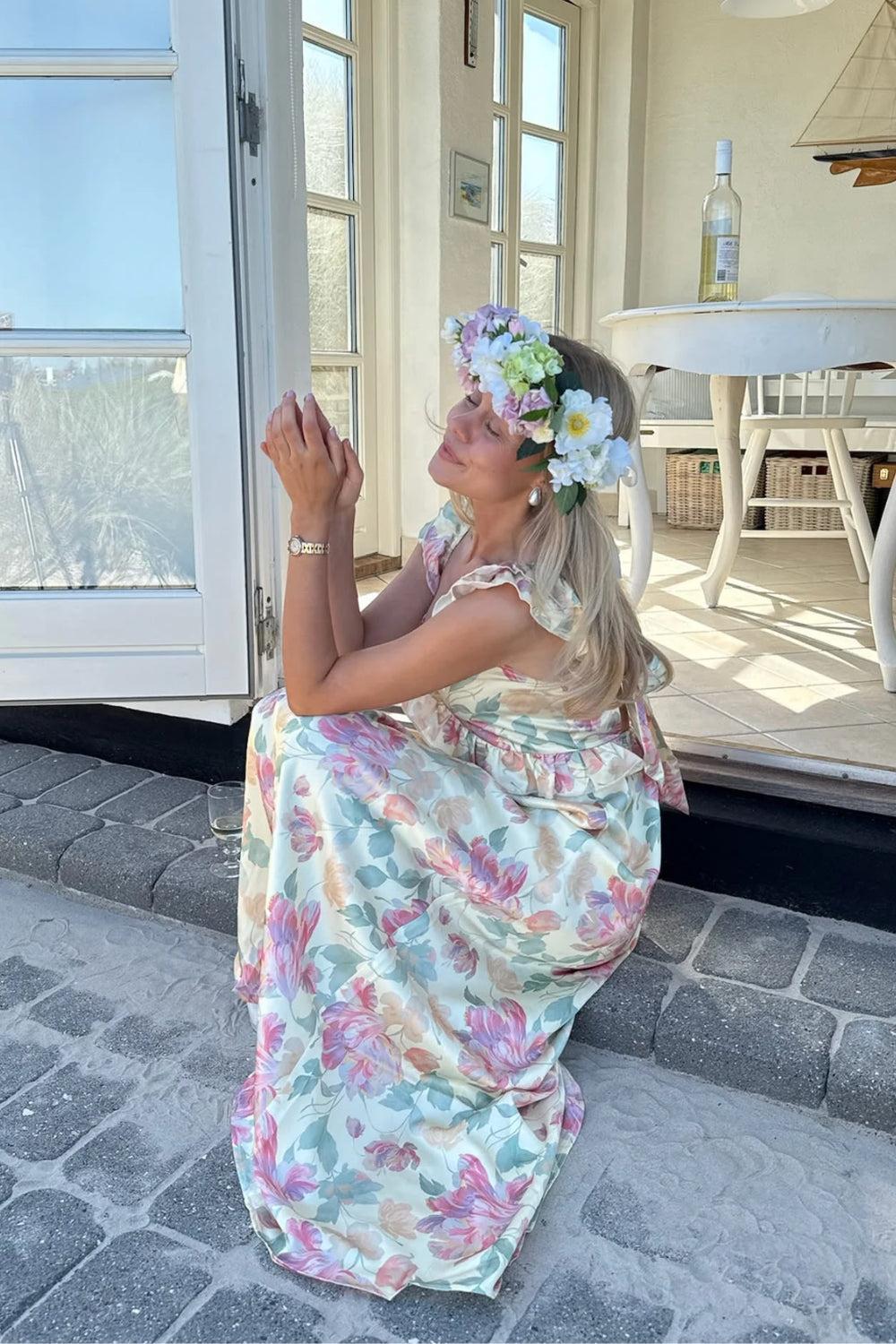 MelbaIC Dress Pastel Garden