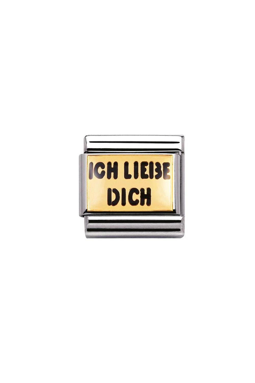 Messages 18k Gold & Enamel Ich Liebe Dich