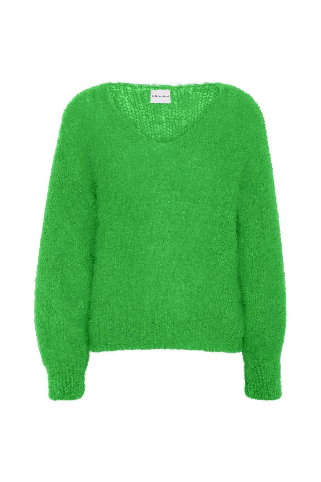 Milana LS Mohair Knit Bright Green