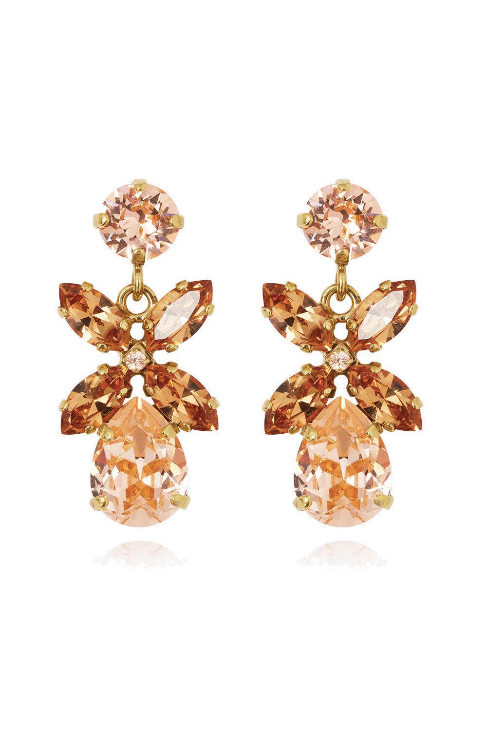 Mini Dione Earring Gold Topaz Compo